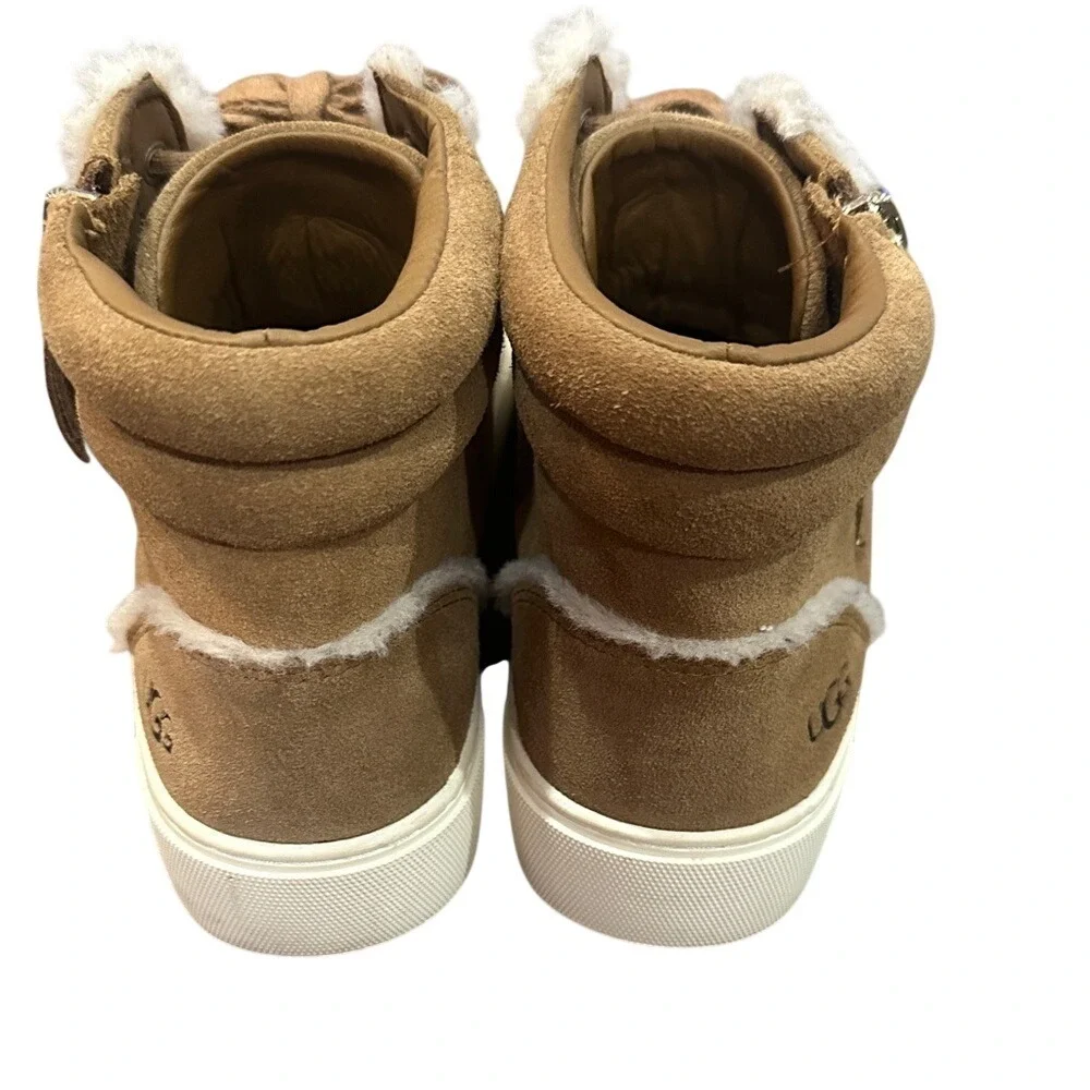 UGG Women's Brown Shearling High-Top Sneakers